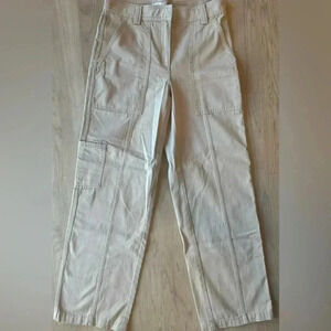 Aritzia Sunday Best 100% cotton light tan/cream cargo pants